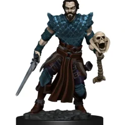 Miniature*Human Warlock Male: Premium Figures - D&D Icons of the Realms WZK 93024 - Miniature Marvels: Airplane Models & Painted Dice