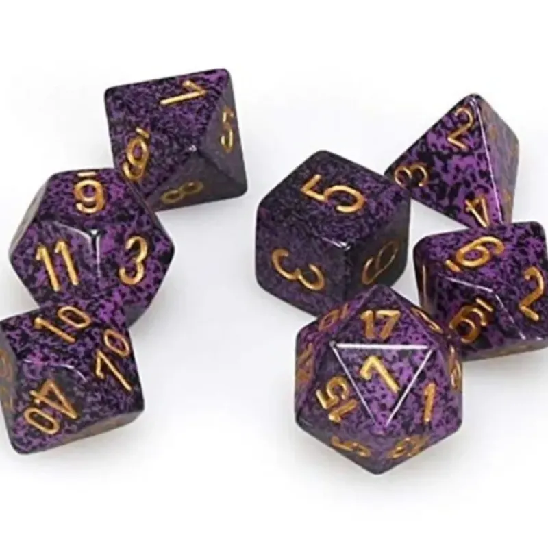 Dice<Hurricane: Speckled Polyhedral Dice Set (7's) CHX 25317 - Miniature Marvels: Airplane Models & Painted Dice