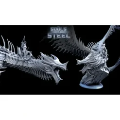 Miniature<Inconel Dragon With Rider - Miniature Marvels: Airplane Models & Painted Dice