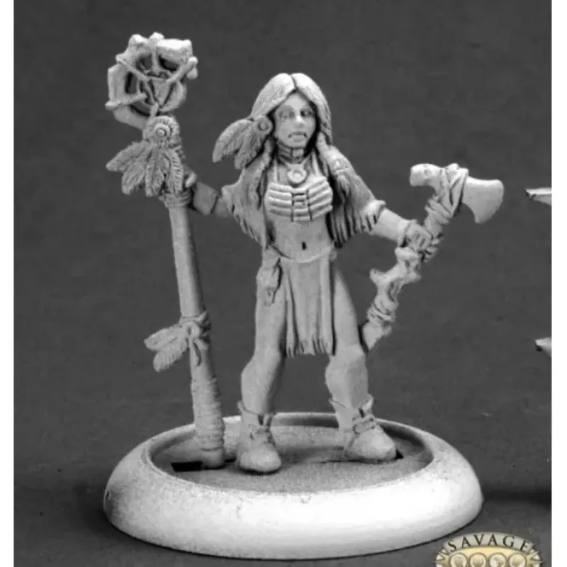 Miniature<Indian Shaman (Female): Savage Worlds RPR 59010 - Miniature Marvels: Airplane Models & Painted Dice