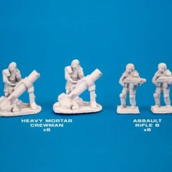 Miniature<Infantry, Light (Heavy Mortar) - CAV: Strike Operations RPR 72247 - Miniature Marvels: Airplane Models & Painted Dice
