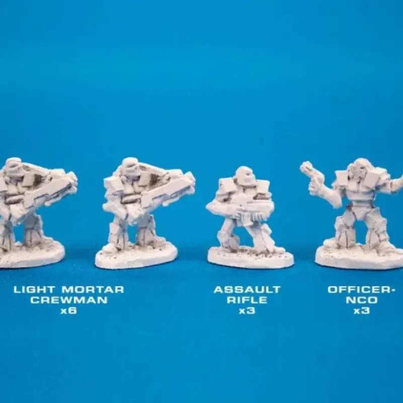 Miniature<Infantry, PA (Light Mortar) - CAV: Strike Operations RPR 72248 - Miniature Marvels: Airplane Models & Painted Dice