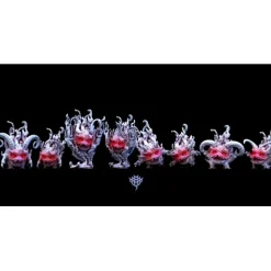 Miniature<Infernal Leeches - Miniature Marvels: Airplane Models & Painted Dice
