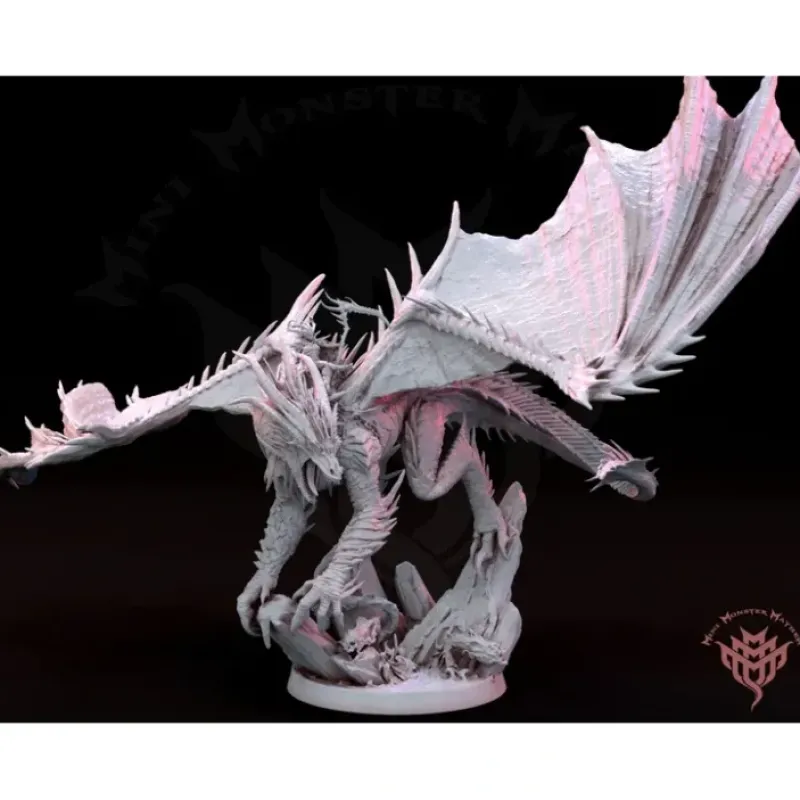 Miniature<Inferno Dragon - Miniature Marvels: Airplane Models & Painted Dice
