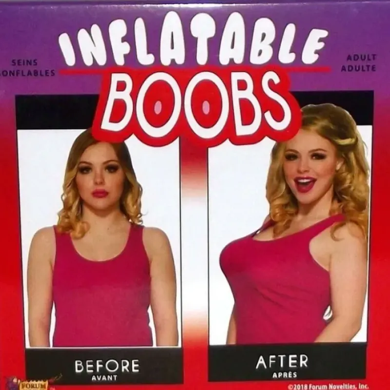 Egpull<INFLATABLE BOOBS w/ pump! Instant Boobie Bra - Funny Adult Boobie GaG Joke Gift - Miniature Marvels: Airplane Models & Painted Dice