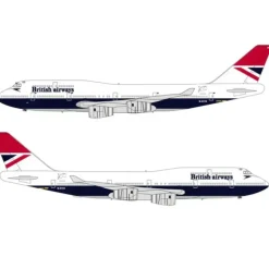 Airplane Model*InFlight BA 100-747-BA-NEGUS 1:200 British Airways Boeing 747-400 G-CIVB - Miniature Marvels: Airplane Models & Painted Dice