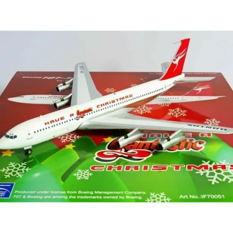 Airplane Model*InFlight IF70051 1:200 Have a Qantastic Christmas Boeing 707-300 VH-EAB - Miniature Marvels: Airplane Models & Painted Dice