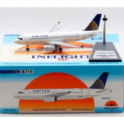 Airplane Model**InFlight200 IF319UA1219 1:200 United Airbus A319 N4888U - Miniature Marvels: Airplane Models & Painted Dice