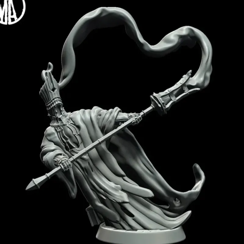 Miniature<Insane Cleric Attacking - Miniature Marvels: Airplane Models & Painted Dice