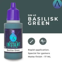 Paint<Instant Colors: Basilisk Green S75 SIN-43 - Miniature Marvels: Airplane Models & Painted Dice