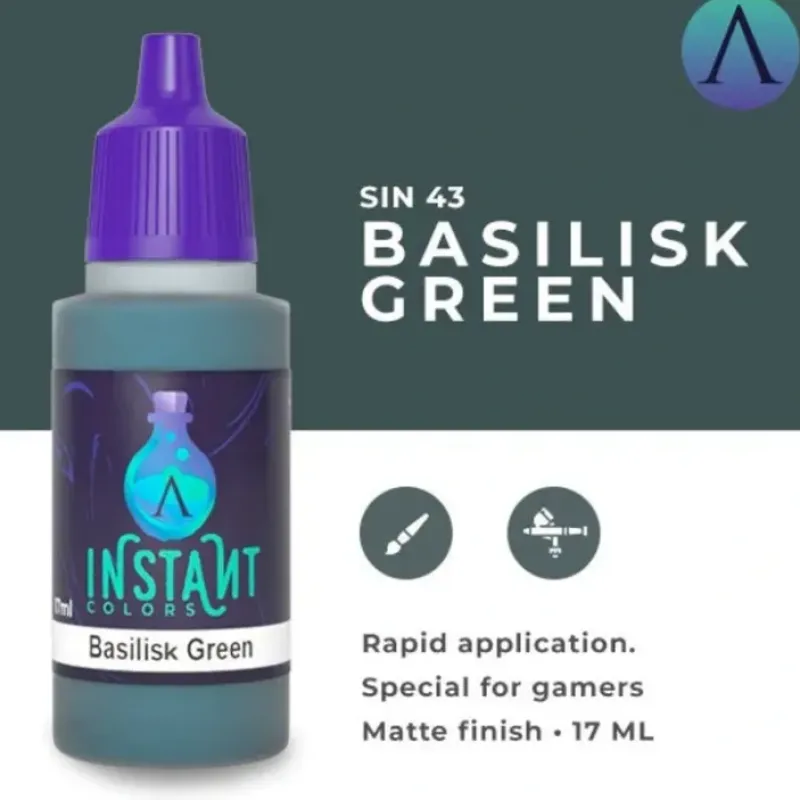 Paint<Instant Colors: Basilisk Green S75 SIN-43 - Miniature Marvels: Airplane Models & Painted Dice