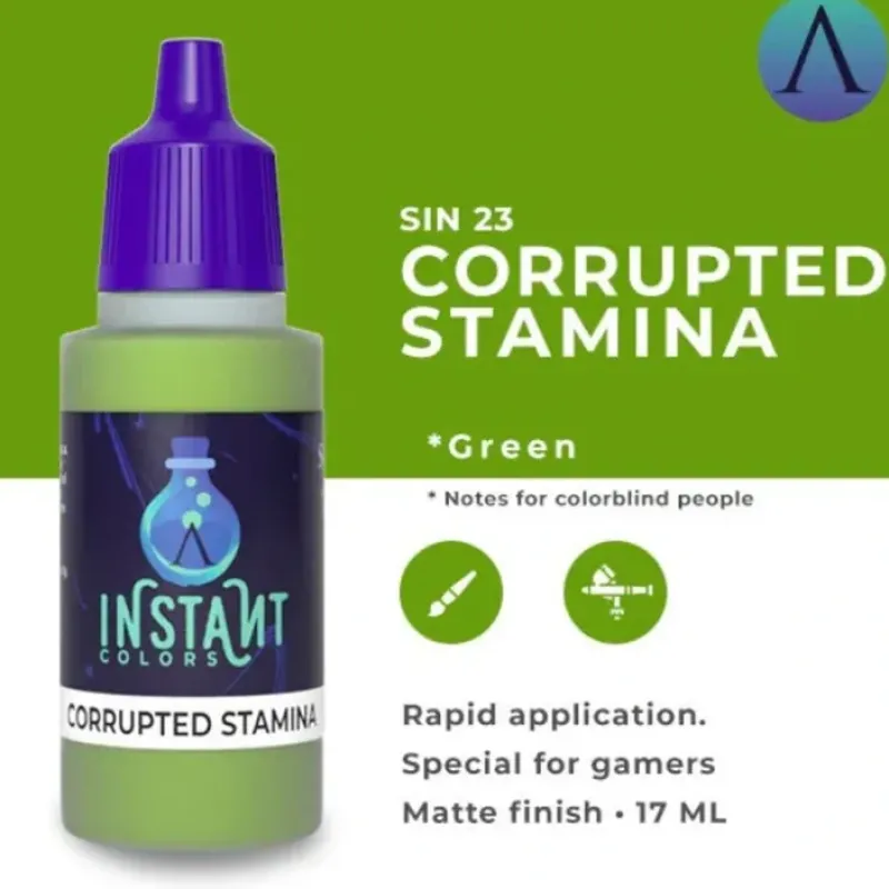Paint<Instant Colors: Corrupted Stamina S75 SIN-23 - Miniature Marvels: Airplane Models & Painted Dice
