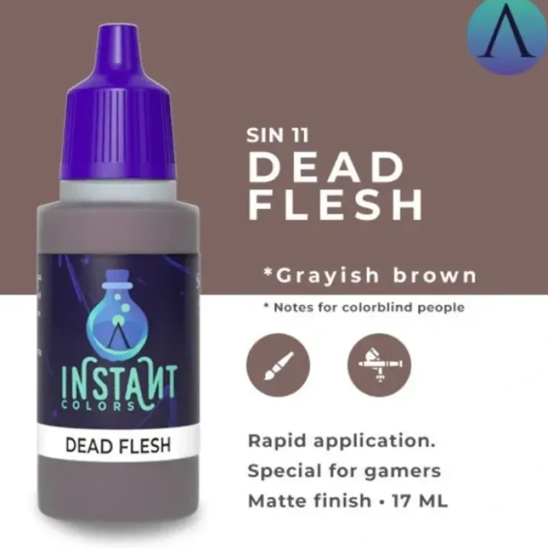 Paint<Instant Colors: Dead Flesh S75 SIN-11 - Miniature Marvels: Airplane Models & Painted Dice