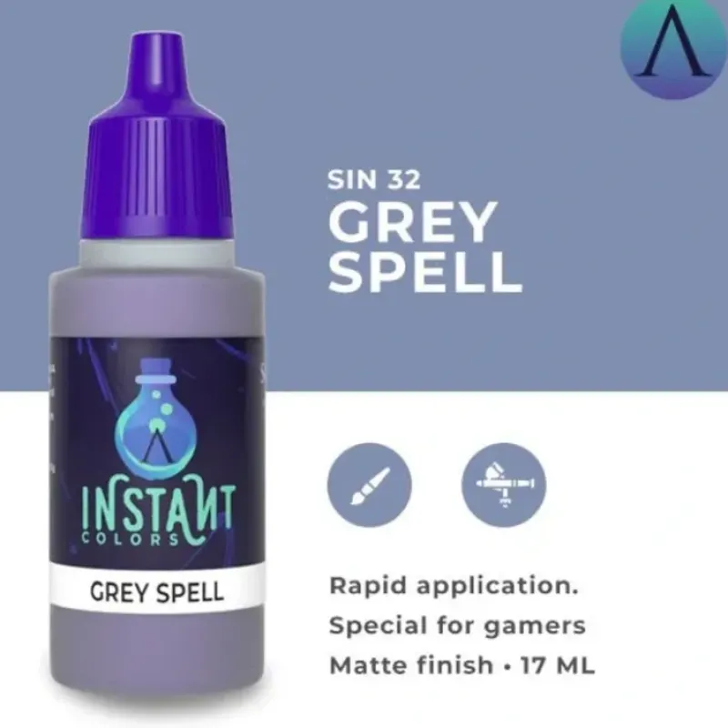 Paint<Instant Colors: Grey Spell S75 SIN-32 - Miniature Marvels: Airplane Models & Painted Dice