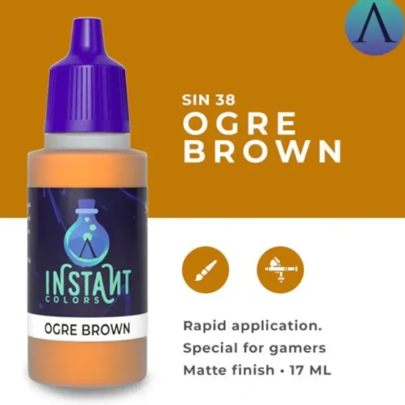 Paint<Instant Colors: Ogre Brown S75 SIN-38 - Miniature Marvels: Airplane Models & Painted Dice