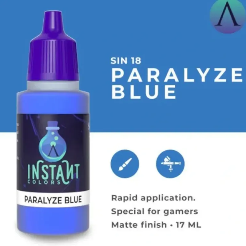 Paint<Instant Colors: Paralyze Blue S75 SIN-18 - Miniature Marvels: Airplane Models & Painted Dice