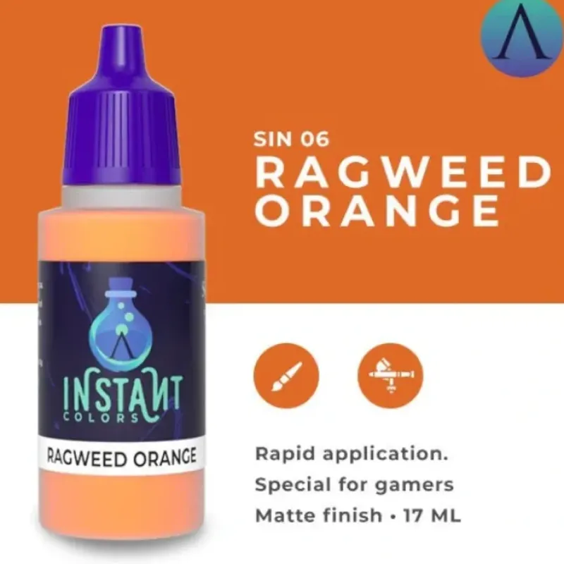 Paint<Instant Colors: Ragweed Orange S75 SIN-06 - Miniature Marvels: Airplane Models & Painted Dice