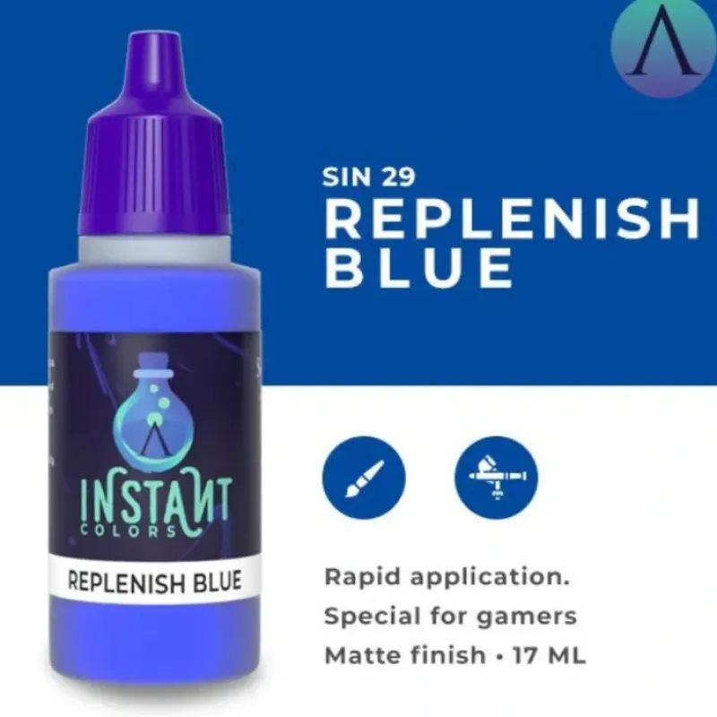 Paint<Instant Colors: Replenish Blue S75 SIN-29 - Miniature Marvels: Airplane Models & Painted Dice