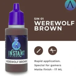 Paint<Instant Colors: Werewolf Brown S75 SIN-01 - Miniature Marvels: Airplane Models & Painted Dice