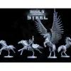 Miniature<Iron Stallion Set - Miniature Marvels: Airplane Models & Painted Dice