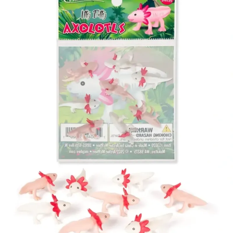 Egpull<Itty Bitty Happy Axolotls (Bag of 8) - Tiny Figurines Crafts - Archie McPhee - Miniature Marvels: Airplane Models & Painted Dice
