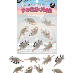 Egpull<Itty Bitty Possums (Bag of 8) - Miniature Animal Figurine Toys - Archie McPhee - Miniature Marvels: Airplane Models & Painted Dice