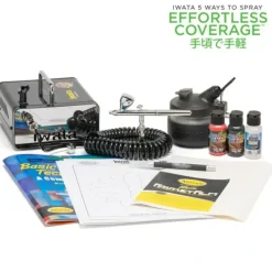Paint<IWATA Beginner Airbrush Kit with NEO CN - Miniature Marvels: Airplane Models & Painted Dice