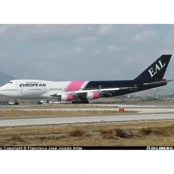 Airplane Model*Jc Wings JC2EAF014 1:200 European Air Charter Boeing 747-200 - Miniature Marvels: Airplane Models & Painted Dice