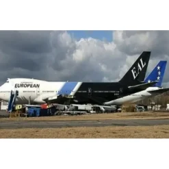 Airplane Model*Jc Wings JC2EAF012 1:200 European Air Charter Boeing 747-200 - Miniature Marvels: Airplane Models & Painted Dice