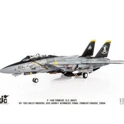 Airplane Model*JC Wings JCW-72-F14-016 1:72 F-14B Tomcat, U.S. Navy, VF-103, Jolly Rogers, USS John F. Kennedy, Final Tomcat Cruise, 2004 - Miniature Marvels: Airplane Models & Painted Dice
