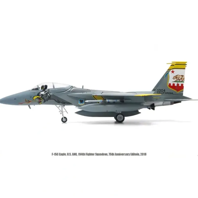Airplane Model*JC Wings JCW-72-F15-013 1:72 F-15C Eagle Diecast Model USAF 144th FW, 194th FS CA ANG Griffins, #84-0004, Fresno ANGB, CA, Squadron 75th Anniversary 2018 - Miniature Marvels: Airplane Models & Painted Dice