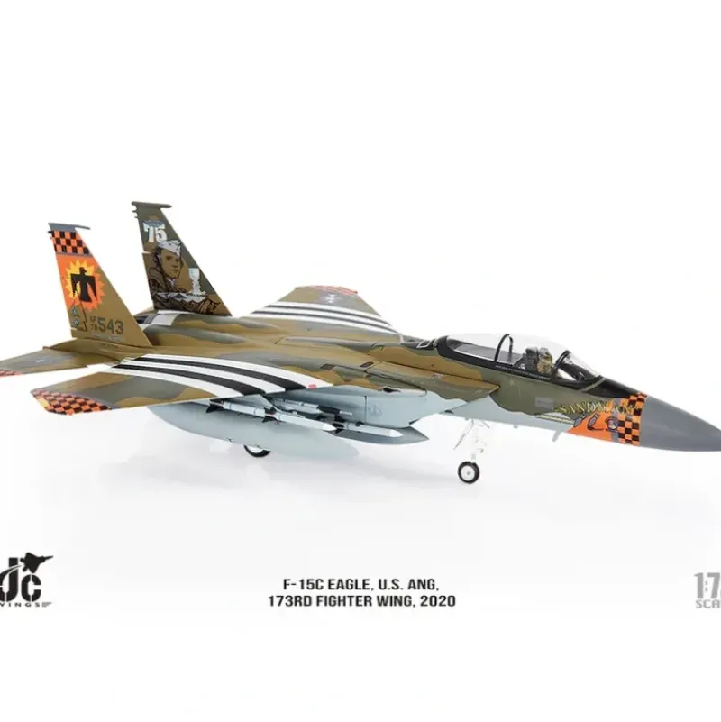 Airplane Model*JC Wings JCW-72-F15-017 1:72 F-15C Eagle USAF 173rd FW, 114th FA OR ANG, #78-0543 Sandman, Kingsley Field ANGB, OR, 75th Anniversary 2020 - Miniature Marvels: Airplane Models & Painted Dice