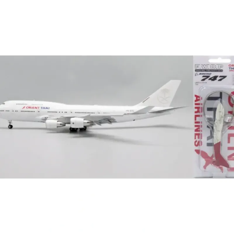 Airplane Model*JC Wings LH2OEA255A 1:200 Orient Thai Airlines Boeing 747-400 HS-STC (with FWDP keychain) (Flaps Down) - Miniature Marvels: Airplane Models & Painted Dice