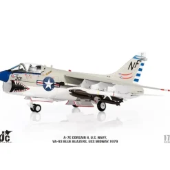 Airplane Model*JC Wings Military JCW-72-A7-006 1:72 U.S Navy A-7E Corsair II VA-93 Blue Blazers, 1979 - Miniature Marvels: Airplane Models & Painted Dice