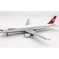 Airplane Model*JFox 1:200 JF-A321-019 Swiss Airlines Airbus A321 HB-IOK - Miniature Marvels: Airplane Models & Painted Dice