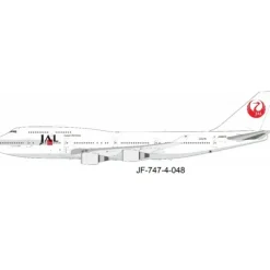 Airplane Model**JFox JF-747-4-048 1:200 JAL Boeing 747-400 - Miniature Marvels: Airplane Models & Painted Dice