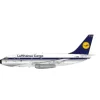 Airplane Model*JFox JF-737-2-009 1:200 Lufthansa Cargo Boeing 737-200 - Miniature Marvels: Airplane Models & Painted Dice