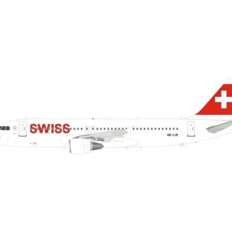 Airplane Model*Jfox JF-A320-028 1:200 A320-200 Swiss Air HB-IJK - Miniature Marvels: Airplane Models & Painted Dice
