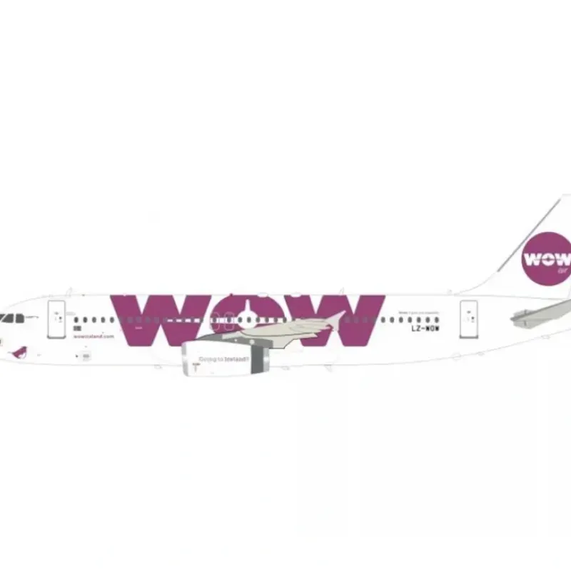 Airplane Model*Jfox JF-A320-008 1:200 A320-200 WOW Airlines LZ-WOW - Miniature Marvels: Airplane Models & Painted Dice