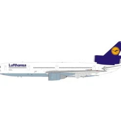 Airplane Model*JFox JF-DC10-3-010 1:200 Lufthansa McDonnell Douglas DC-10-30 - Miniature Marvels: Airplane Models & Painted Dice