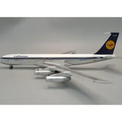 Airplane Model*JFox JF-707-3-005P Lufthansa 707-330C Polished D-ABOX - Miniature Marvels: Airplane Models & Painted Dice