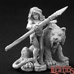 Miniature<Jungle Girl With Sabre Tooth Tiger: Dark Heaven Legends RPR 03253 - Miniature Marvels: Airplane Models & Painted Dice