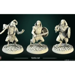 Miniature<Kenku Warrior Bundle - Miniature Marvels: Airplane Models & Painted Dice