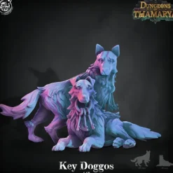 Miniature<Key Doggos - Miniature Marvels: Airplane Models & Painted Dice