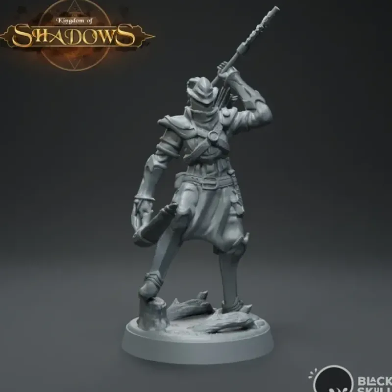 Miniature<Knight Carac Drawing - Miniature Marvels: Airplane Models & Painted Dice