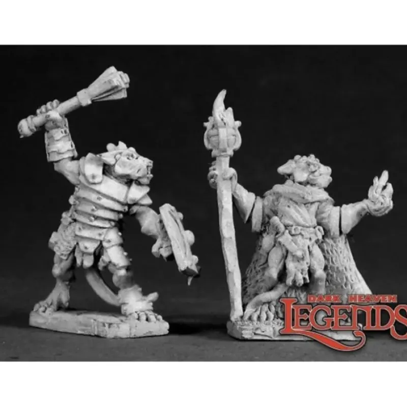 Miniature<Kobold Leader and Sorcerer: Dark Heaven Legends RPR 03024 - Miniature Marvels: Airplane Models & Painted Dice