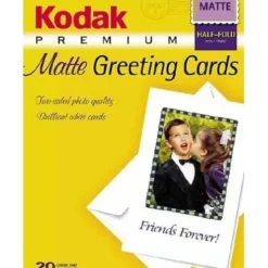 Egpull<Kodak 1131549 Premium InkJet Matte Greeting Cards 20 Cards and Envelope (New) - Miniature Marvels: Airplane Models & Painted Dice