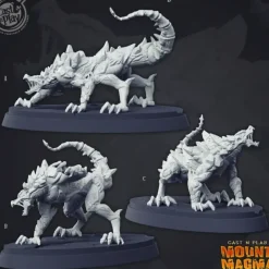 Miniature<Lahith The Lizard - Miniature Marvels: Airplane Models & Painted Dice