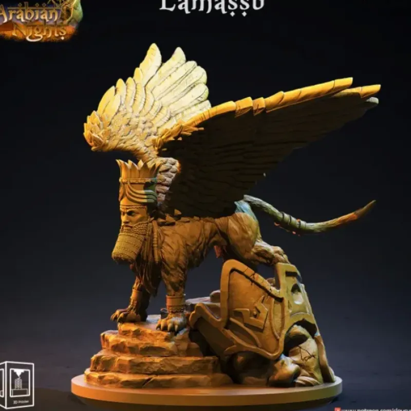 Miniature<Lamassu - Miniature Marvels: Airplane Models & Painted Dice