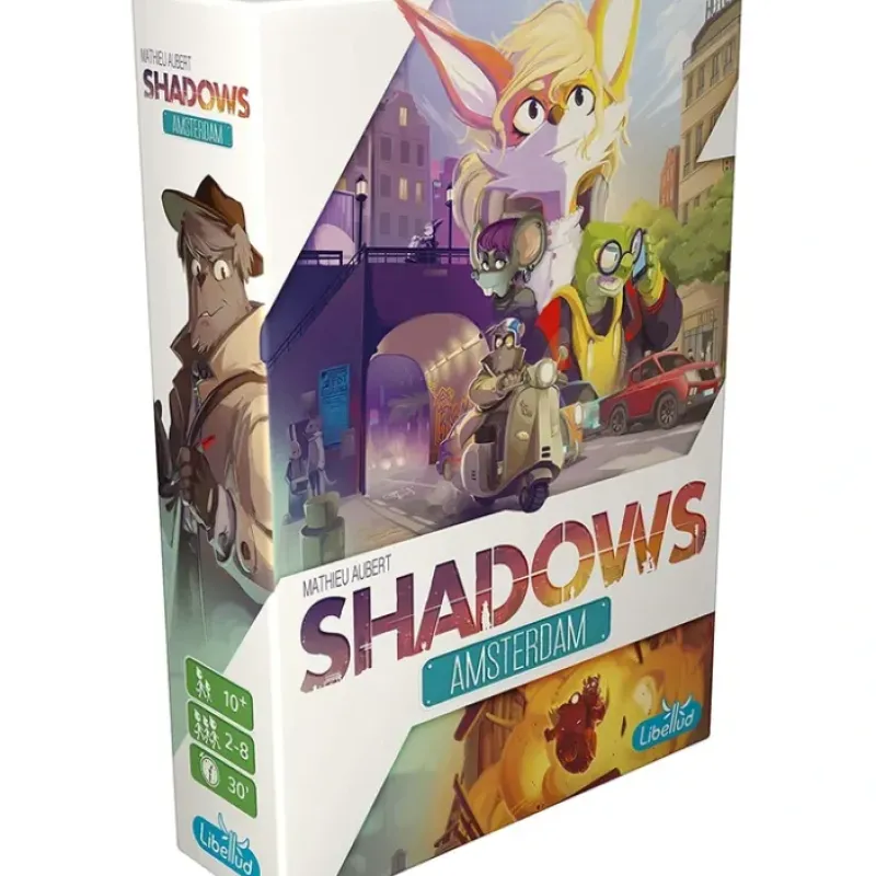 Board Game<Libellud: Shadows - Amsterdam ASM SHD01 - Miniature Marvels: Airplane Models & Painted Dice